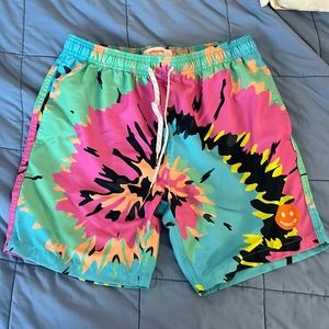 Mens Tie-dye Swim Shorts